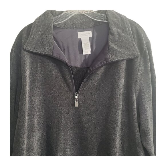 CT1894 Liz Claiborne Woman Gray Sweater 1X - Picture 2 of 3